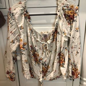 Off shoulder crop top